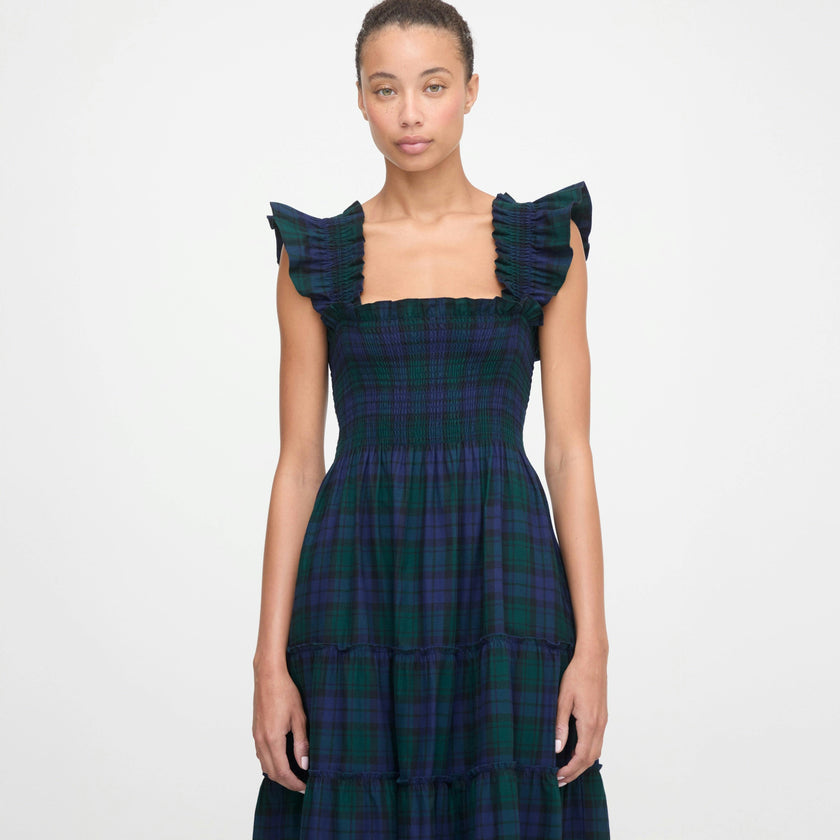 The Ellie Nap Dress - Blackwatch Tartan