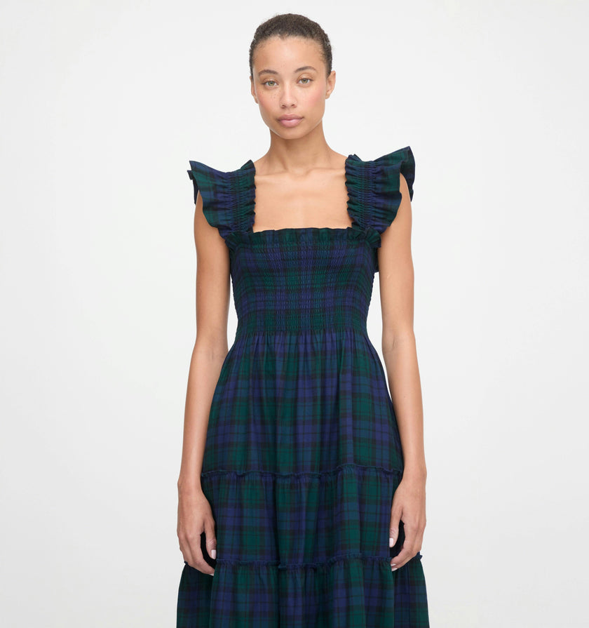 The Ellie Nap Dress - Blackwatch Tartan