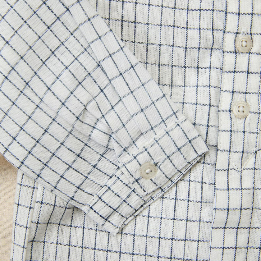 TARTINE ET CHOCOLAT Navy Checked Baby Shirt