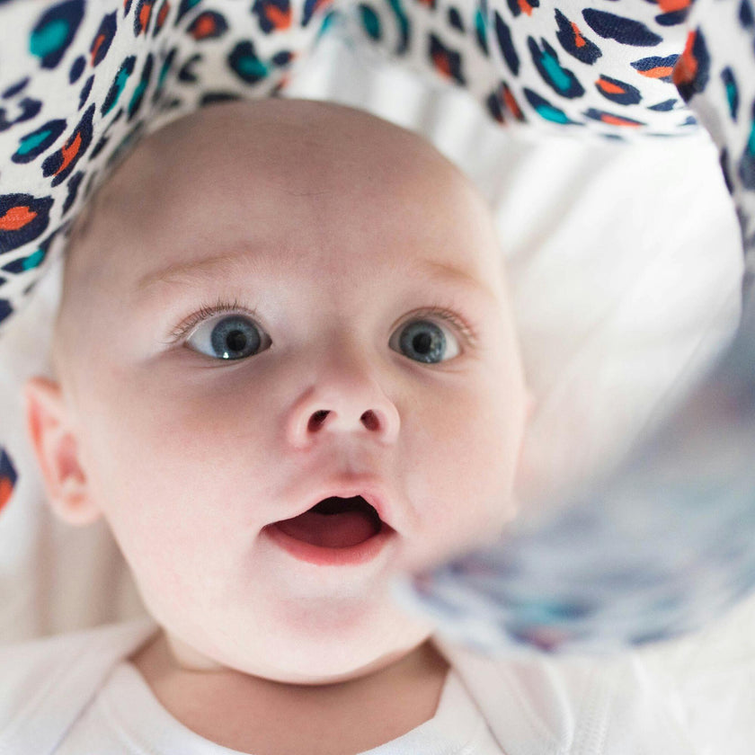 Leopard Print Muslin Burp Cloths