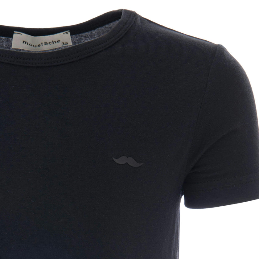 Black Solid Cotton T-Shirt