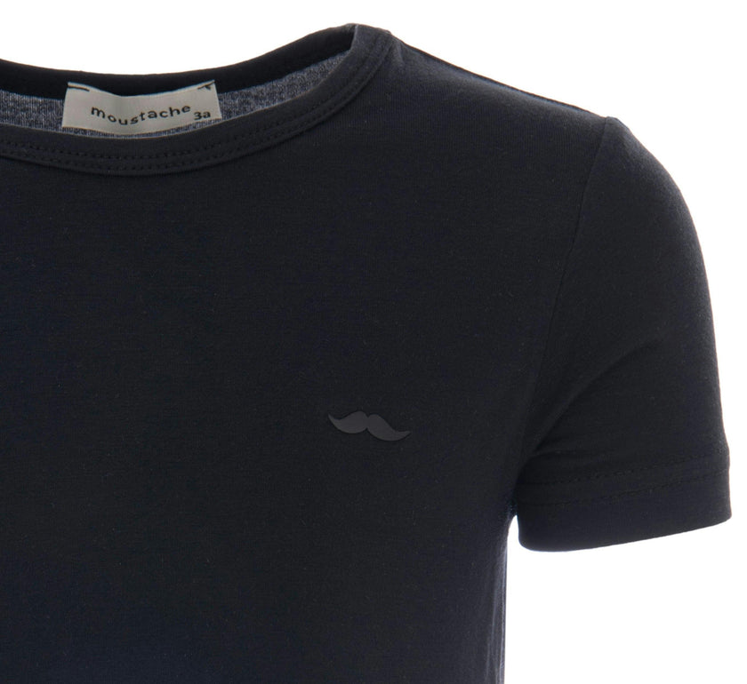 Black Solid Cotton T-Shirt