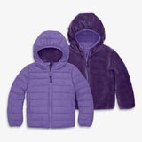 Kids reversible fleece puffer jacket