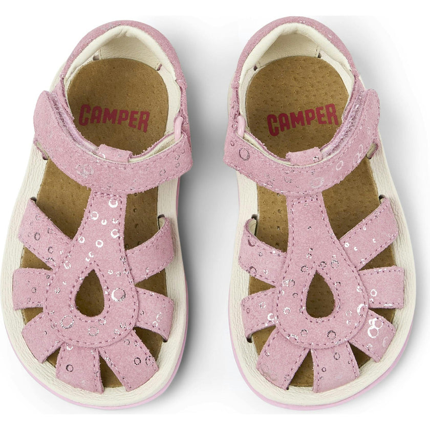 Bicho Leather First Walker Sandals, Pink