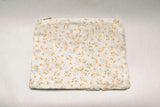 Timeless Floral Ruffle Zipper Pouch | Lemon Blossoms