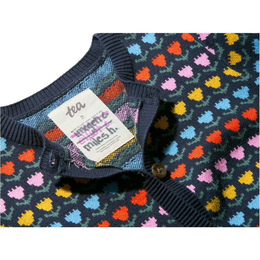 Iconic Raglan Long Sleeve Button-Up Knit Cardigan, Multi