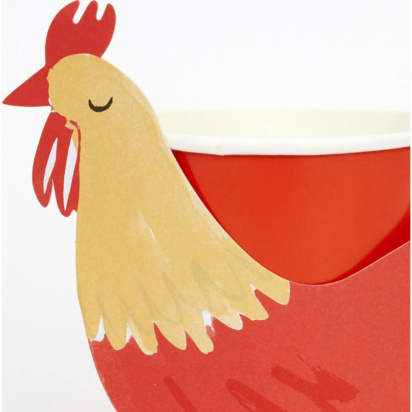 On The Farm Rooster Party Cups