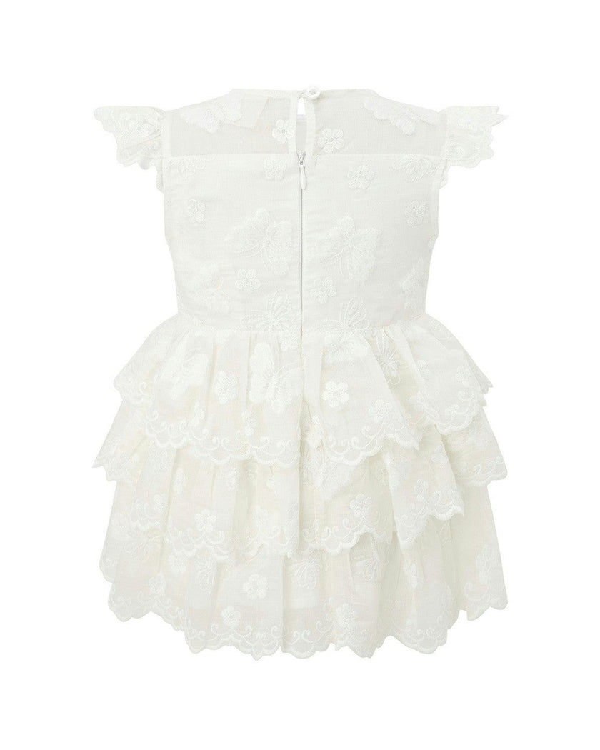 Alisha Frill Embroidered Mini Dress (Baby)