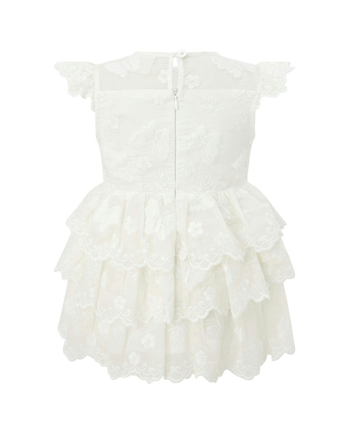 Alisha Frill Embroidered Mini Dress (Baby)
