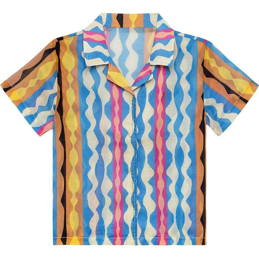 Abstract Mini Button Down Shirt