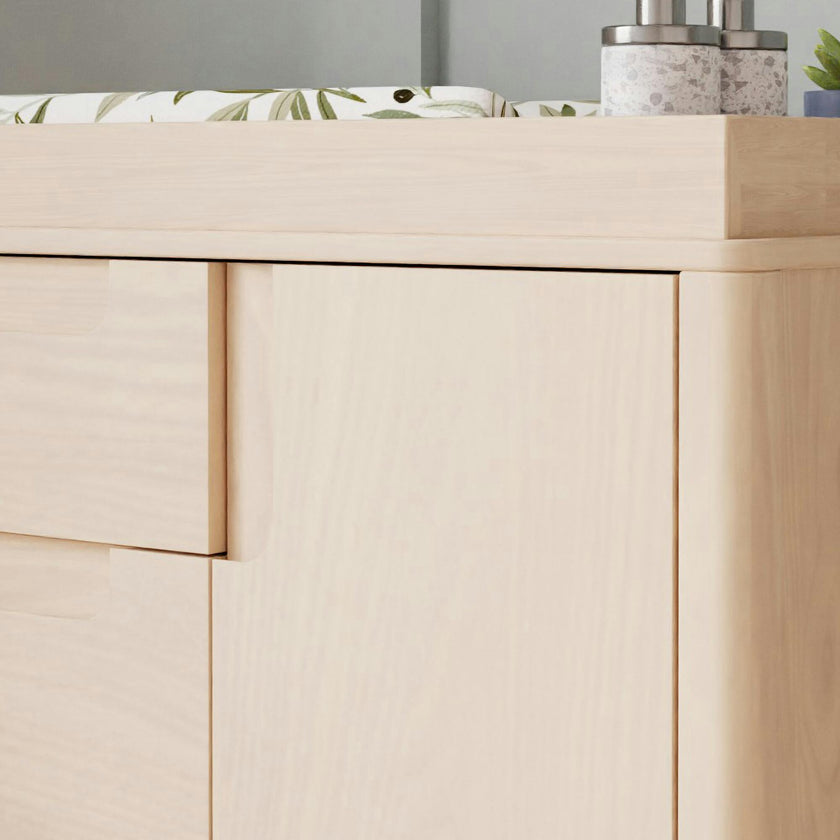 Yuzu 3-Drawer Compact Changer Dresser with Removable Changing Tray (41") in Washed Natural