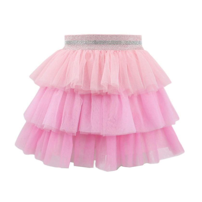 Pink Ombré Tiered Skirt