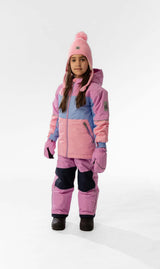 Light Weight Two Piece Chill Snowsuit Pink Blue and Mauve