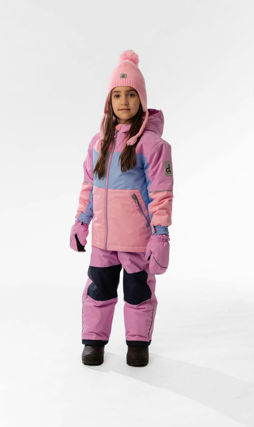 Light Weight Two Piece Chill Snowsuit Pink Blue and Mauve