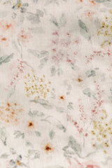 Dewdrop Meadow Timeless Floral Ruffle Zipper Pouch