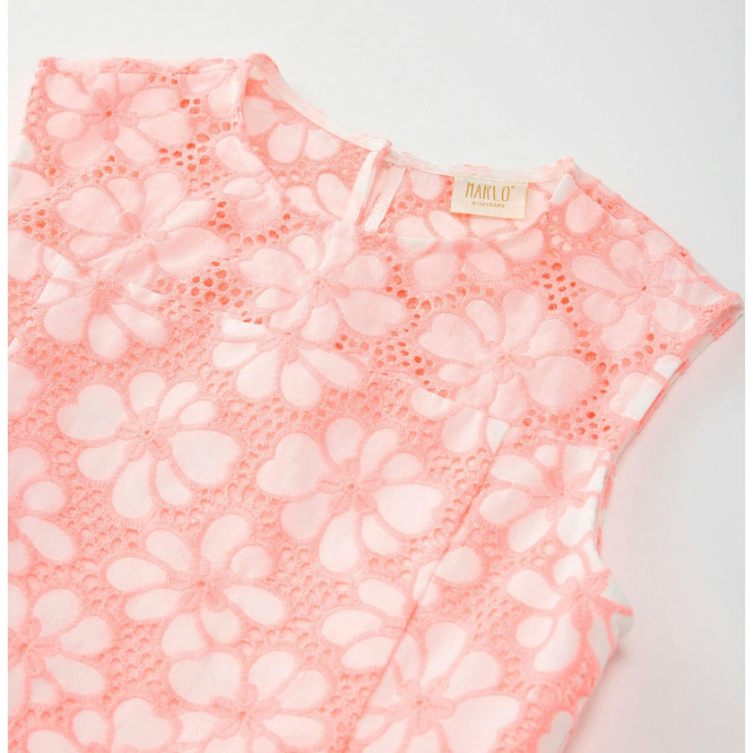 Holly Cotton Embroidered Mini Dress