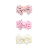 Multicolor Elastic Bow Headband Set