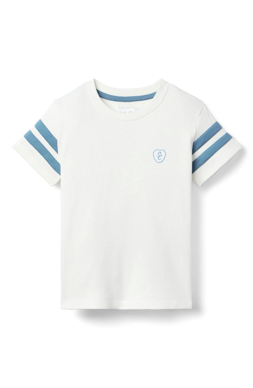 Lucas Tee - Off-White w/Stormy Blue