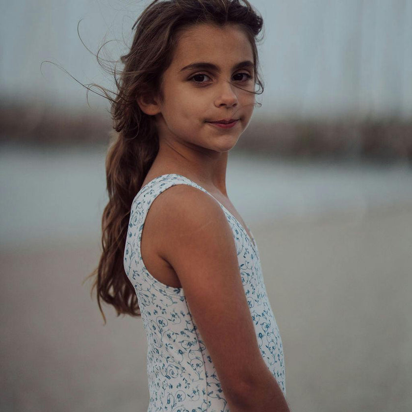 Sweetheart 1 Piece Swimsuit | UPF + Recycled - Scandi Floral