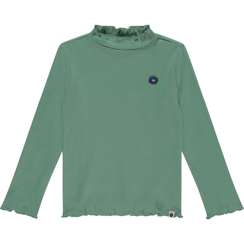Ribbed Mock Neck Long Sleeve