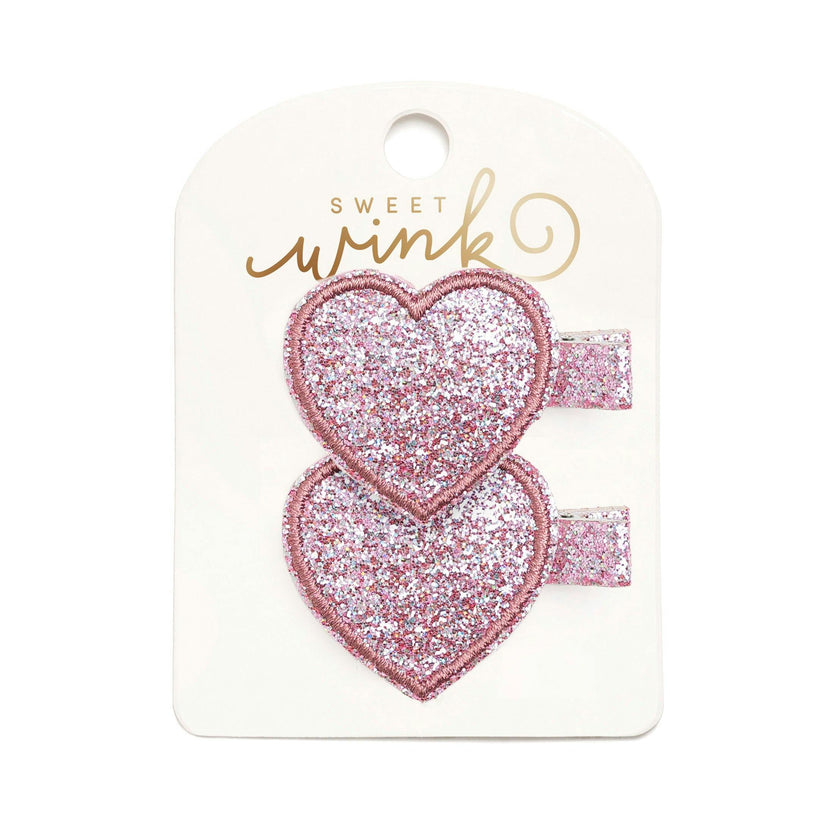Pink Heart Clip Set