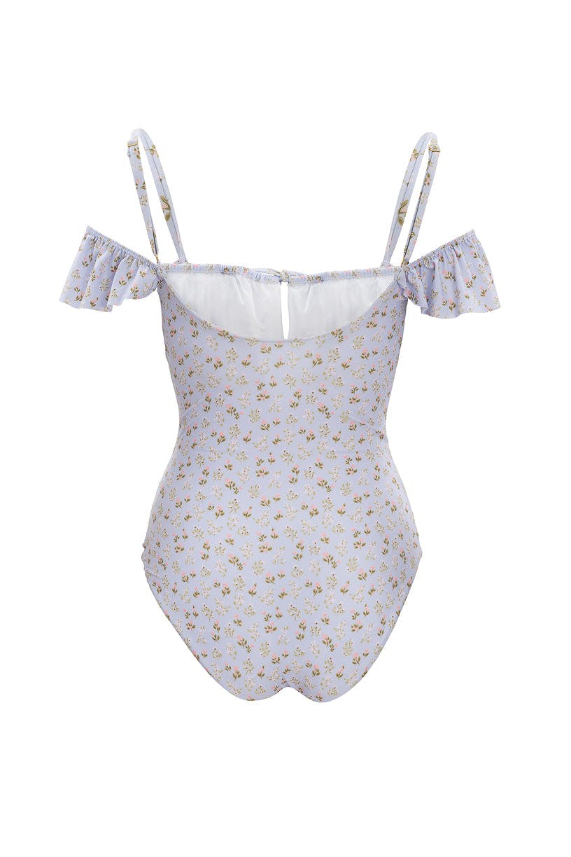 Maise One Piece in Blue Ditsy Floral