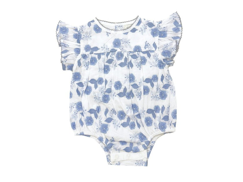Blue Embroidered Florals Maeve Bubble