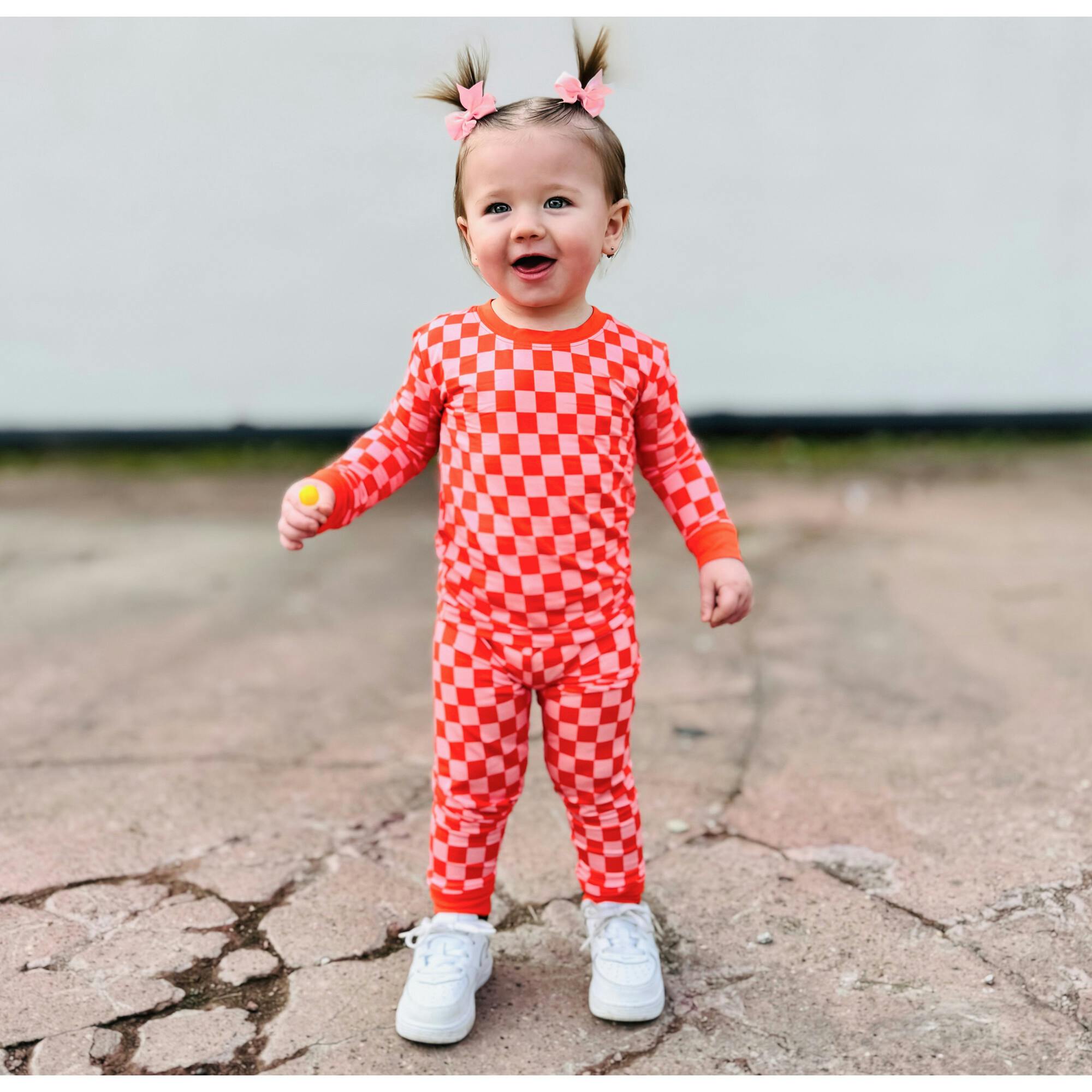 Pink Checked Out 2 Piece Pajama Set