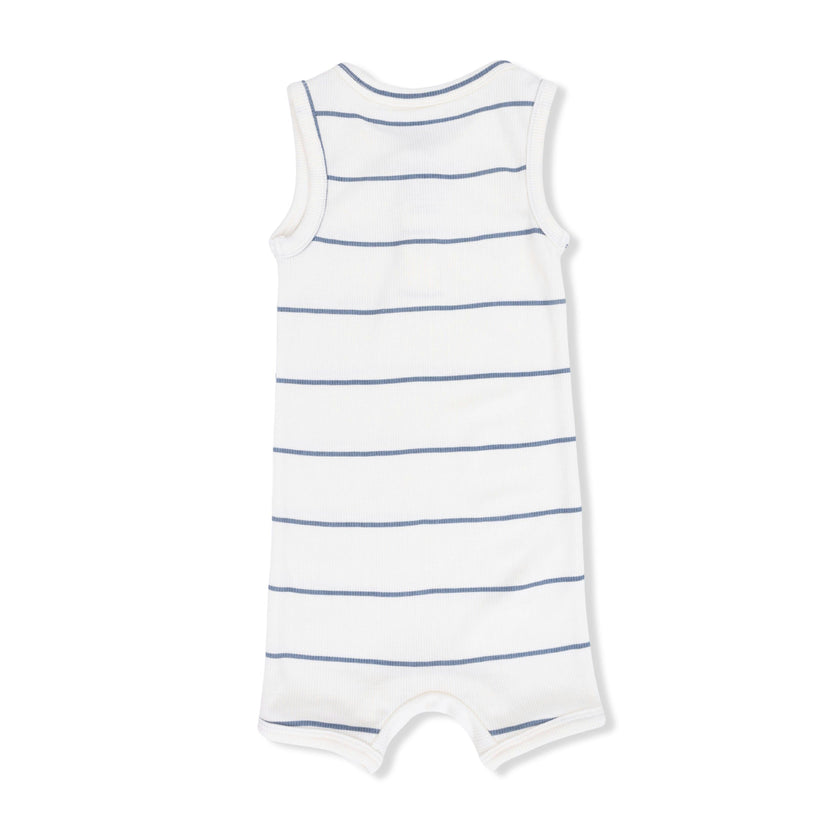 Vintage Stripe - Henley Shortie Romper