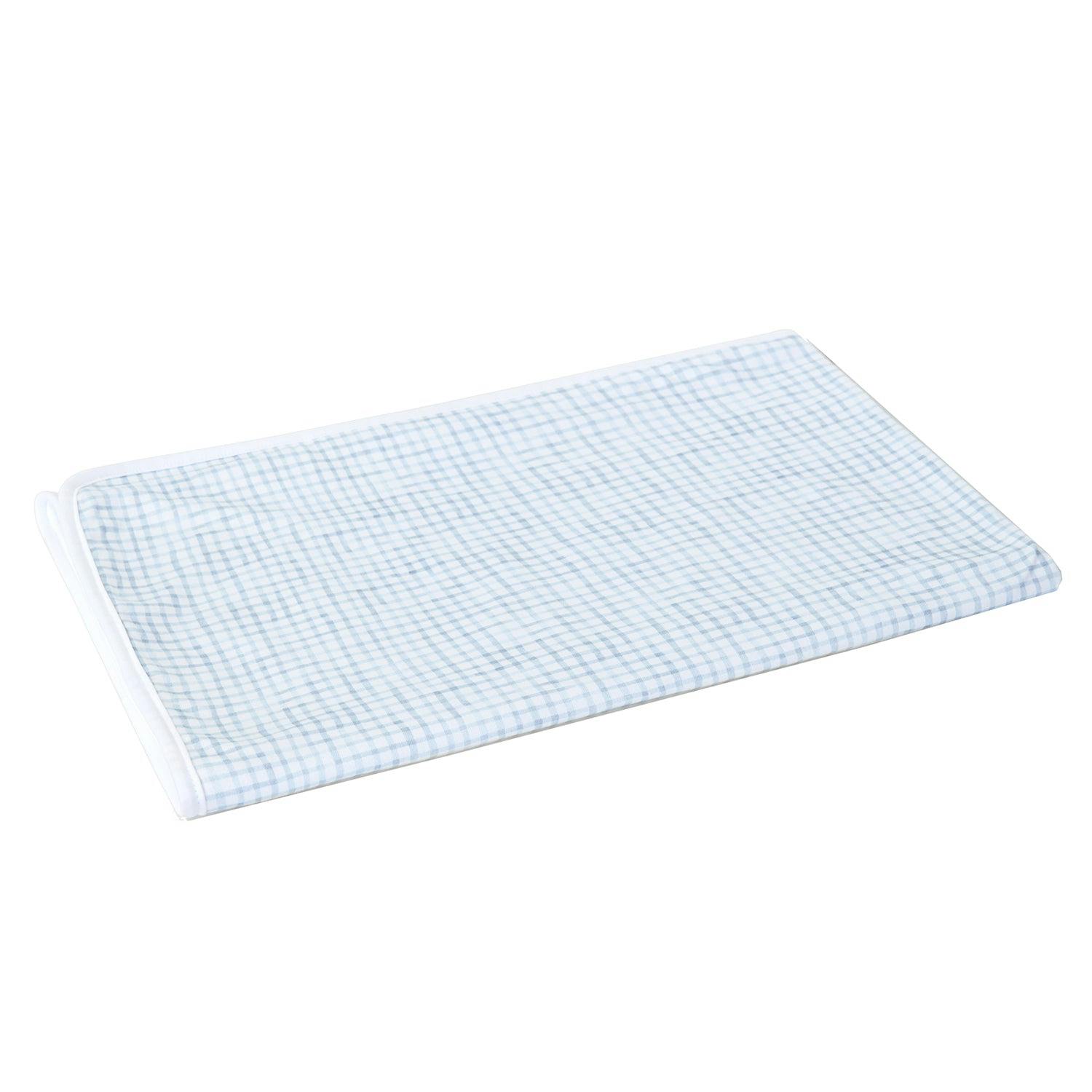 LARANJINHA Windowpane Swaddle Blanket - Blue