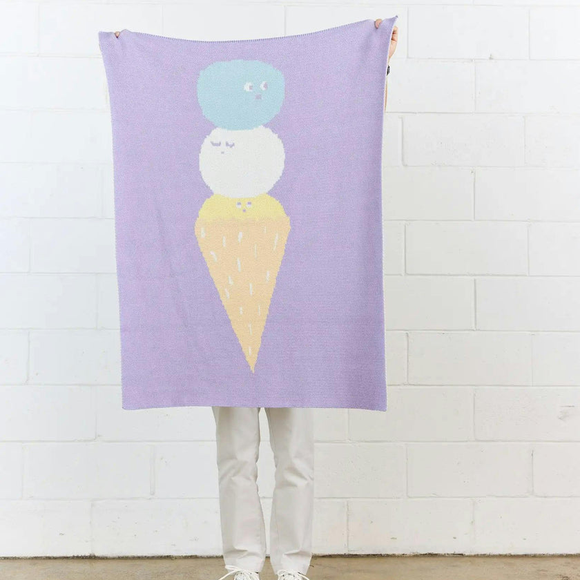 Ice Cream Knit Mini Blanket
