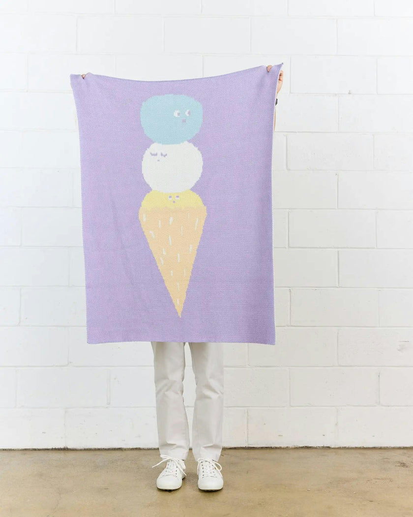 Ice Cream Knit Mini Blanket