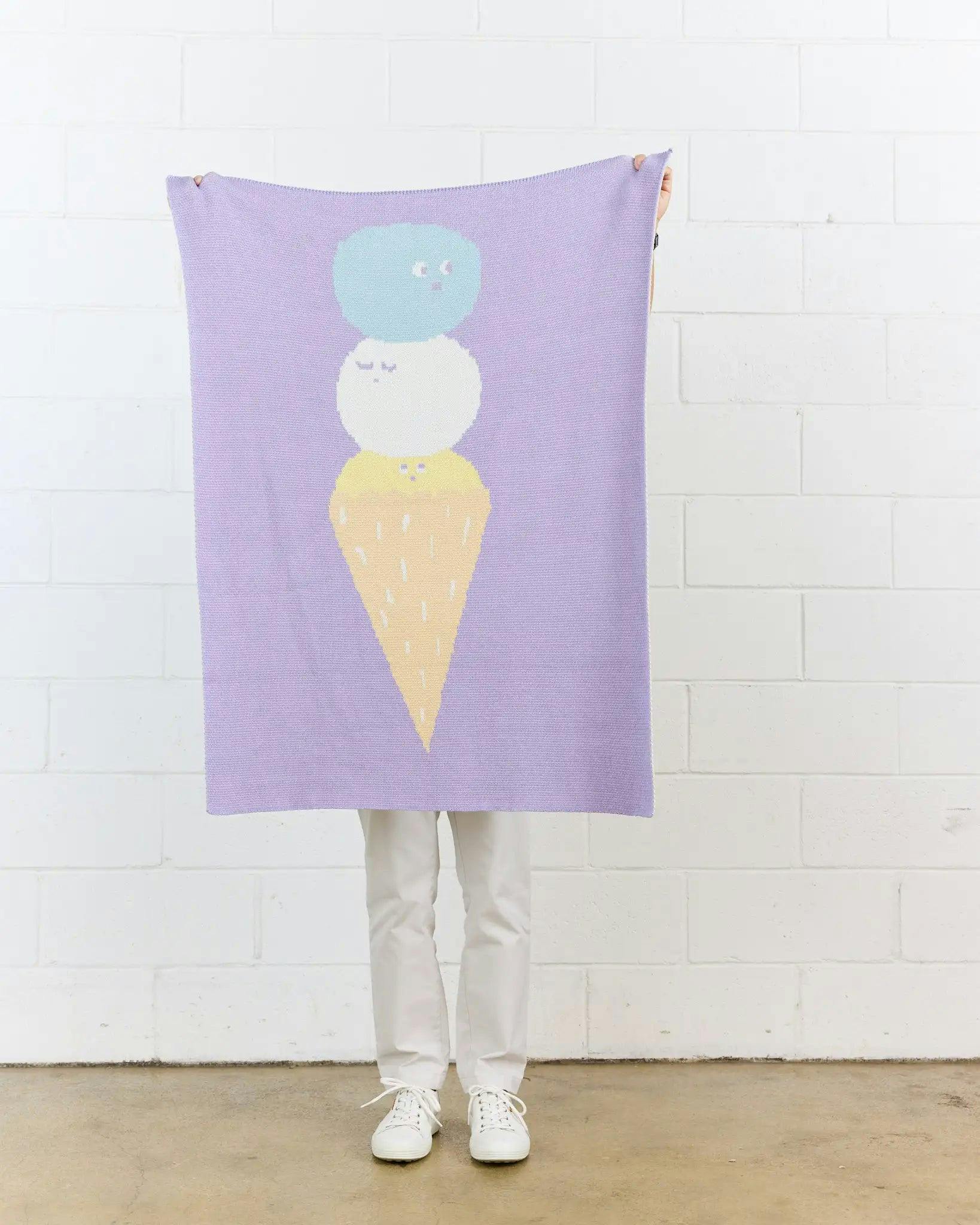 Ice Cream Knit Mini Blanket