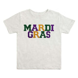 Mardi Gras Patch Short Sleeve T-Shirt - Ash