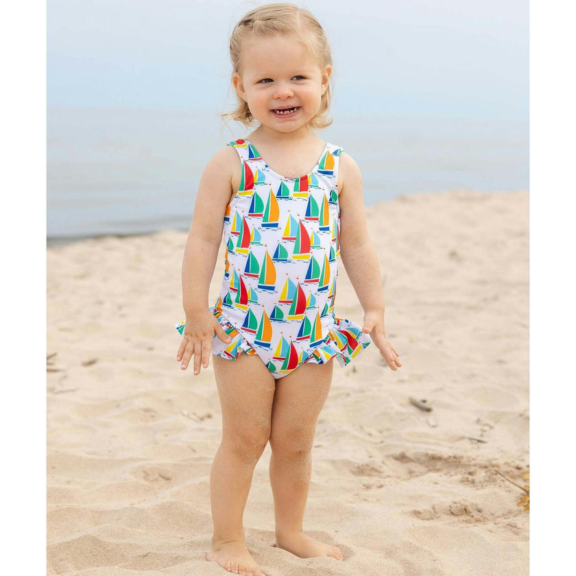 Sailboat Print Swimsuit