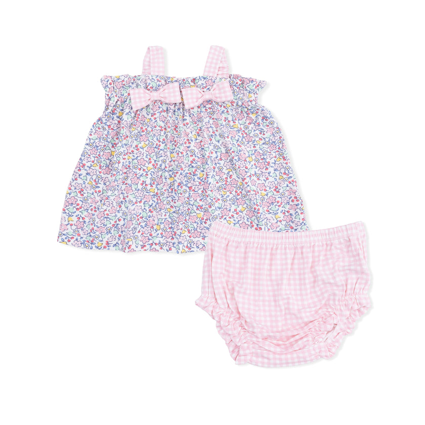 Elizabeth's Garden - Top with Bows and Ruffle Leg Bloomer