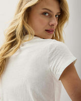 Womens Vintage Jersey Short Sleeve Tee - Recycled Cotton Jersey - White