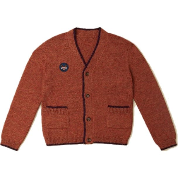 Alpaca Wild Fox Cardigan in Burnt Orange