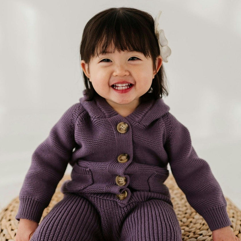 Knit Hoodie Misty Rose