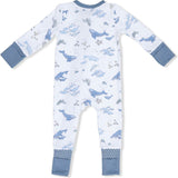 Watercolor Blue Whales - Convertible Romper