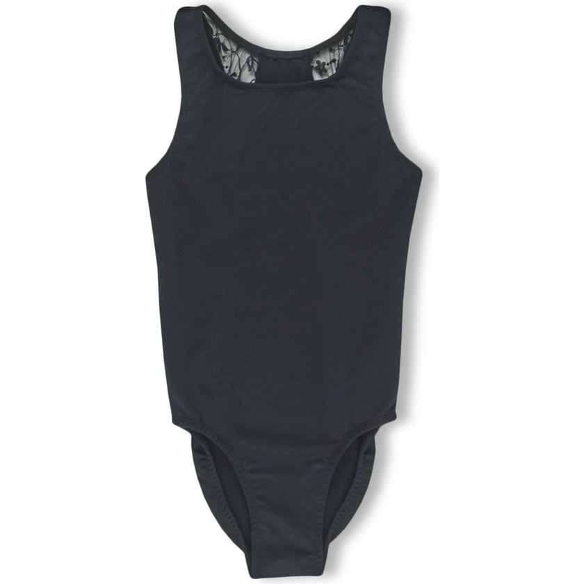 Power Ballet Black Racer Back Leotard, Black