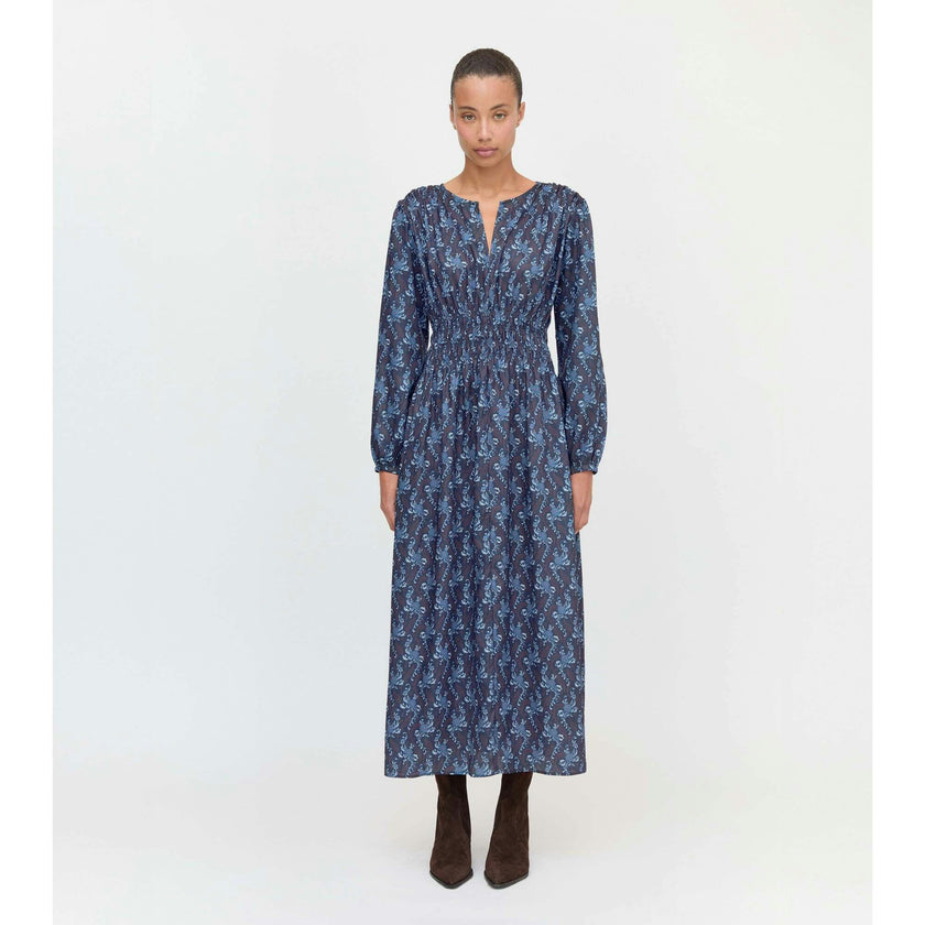 The Rosely Dress - Navy Cala Paisley