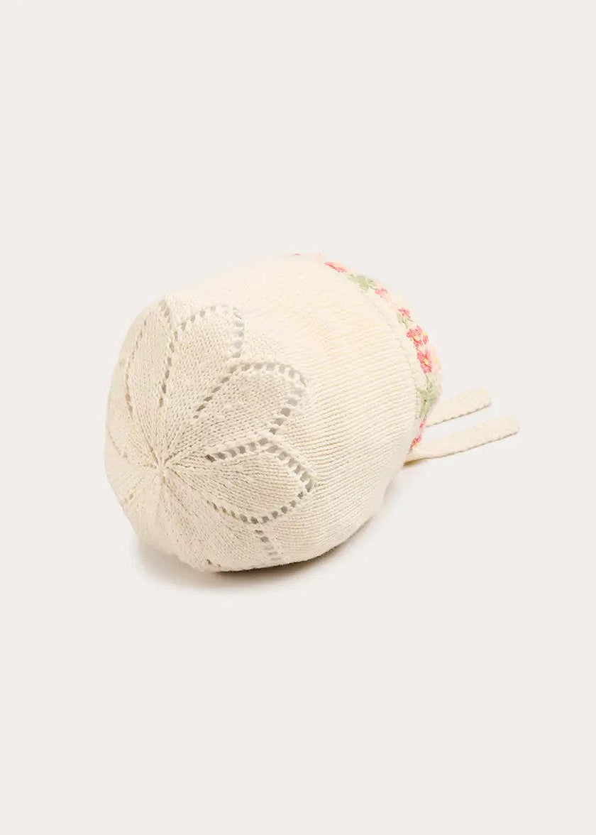 Wildflower Embroidered Bonnet
