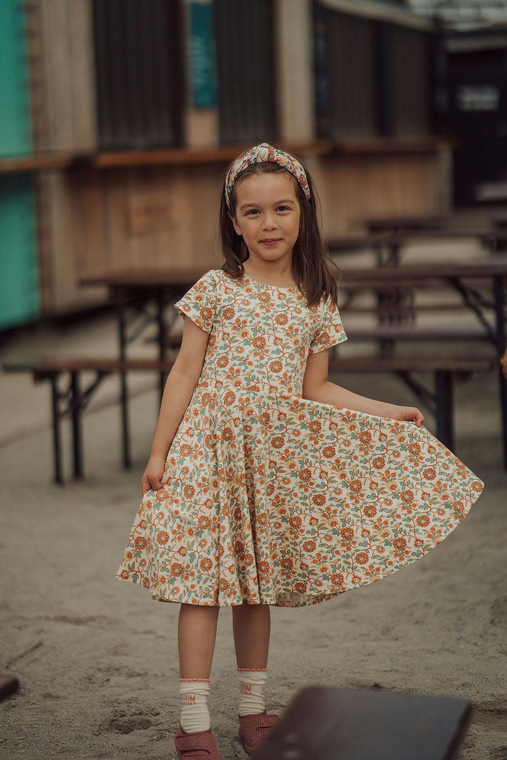 Sweetheart Twirl Dress | Organic Cotton Jersey - In Bloom