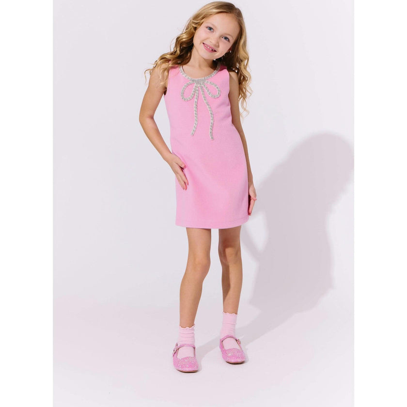 Pink Velvet Bow Princess Dress