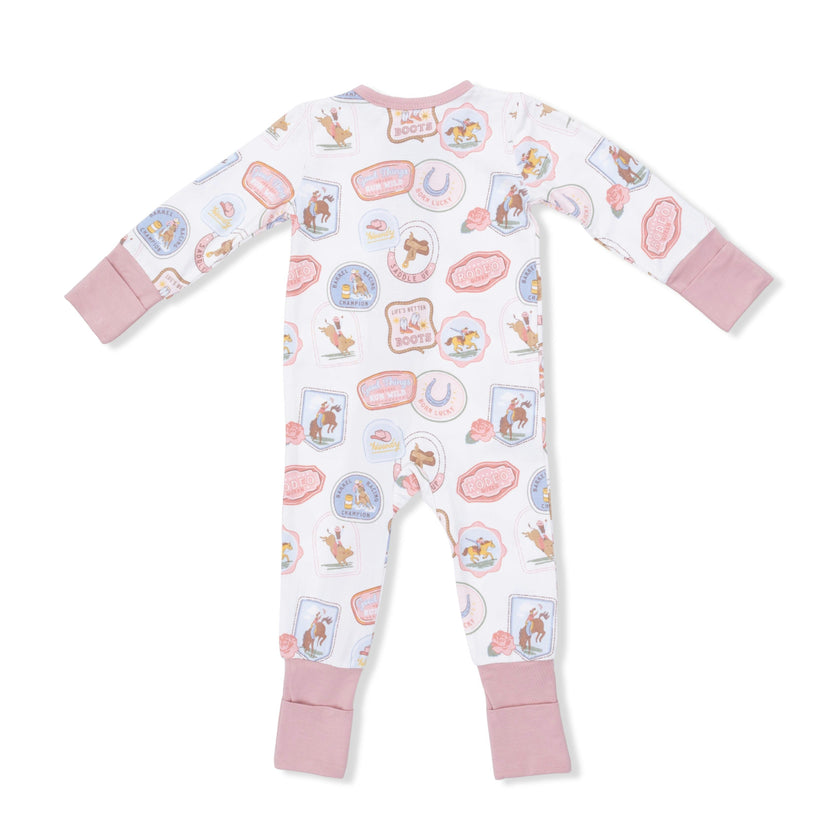 Rodeo Patches Pink - Convertible Romper