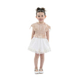 Beige Ruffle Bow Outfit Set