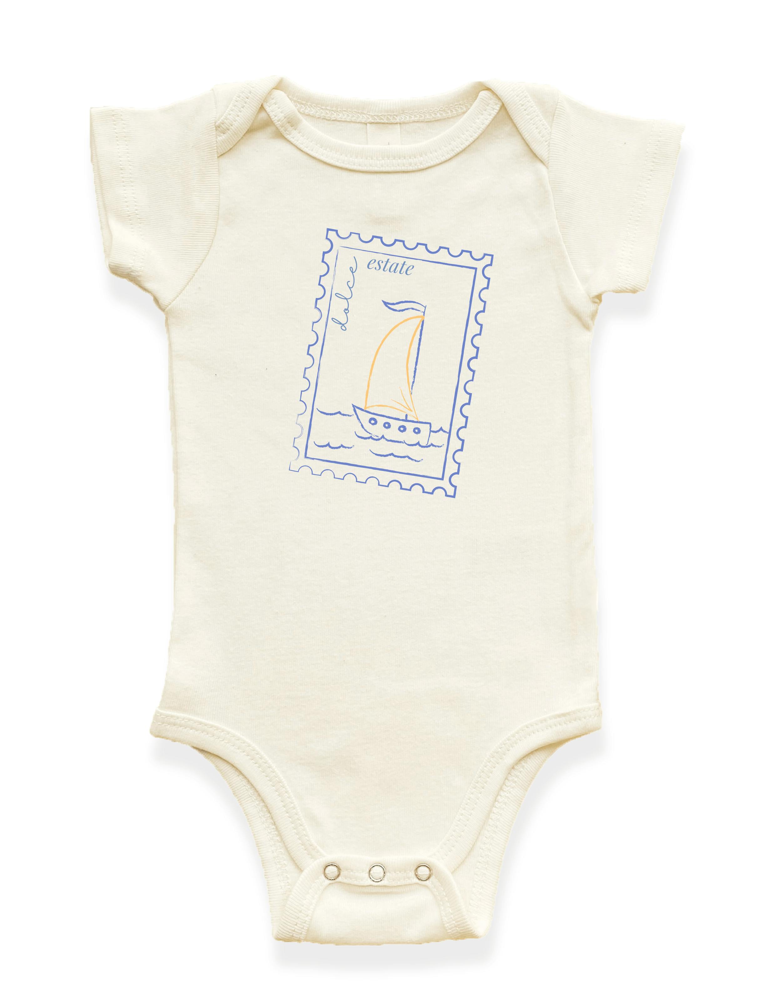 Dolce Estate Stamp Organic Cotton Baby Bodysuit