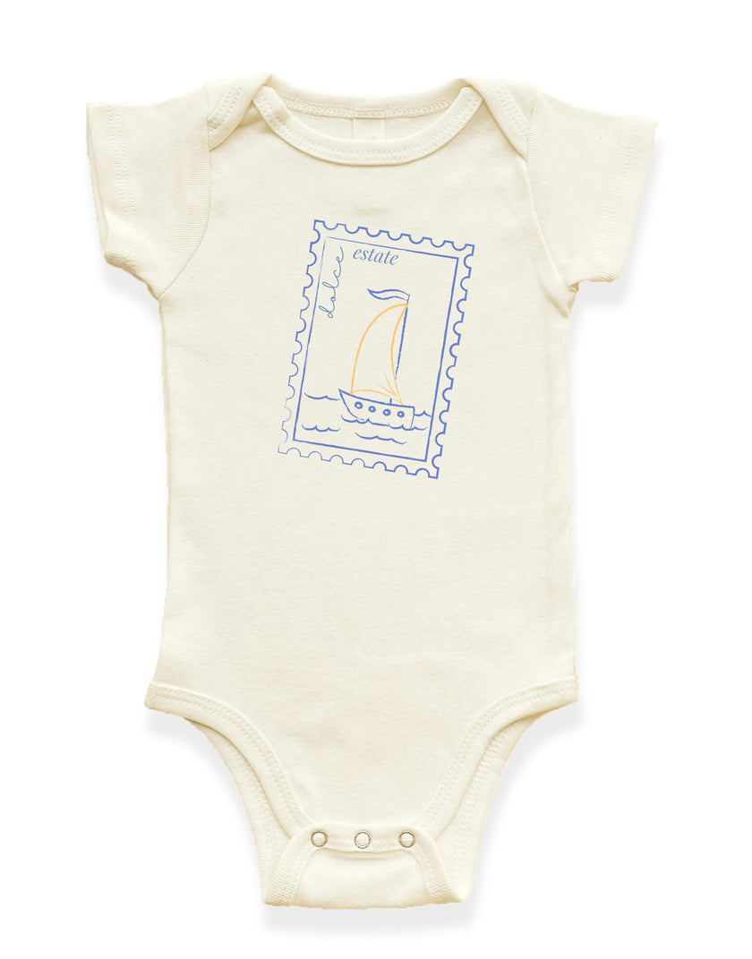 Dolce Estate Stamp Organic Cotton Baby Bodysuit
