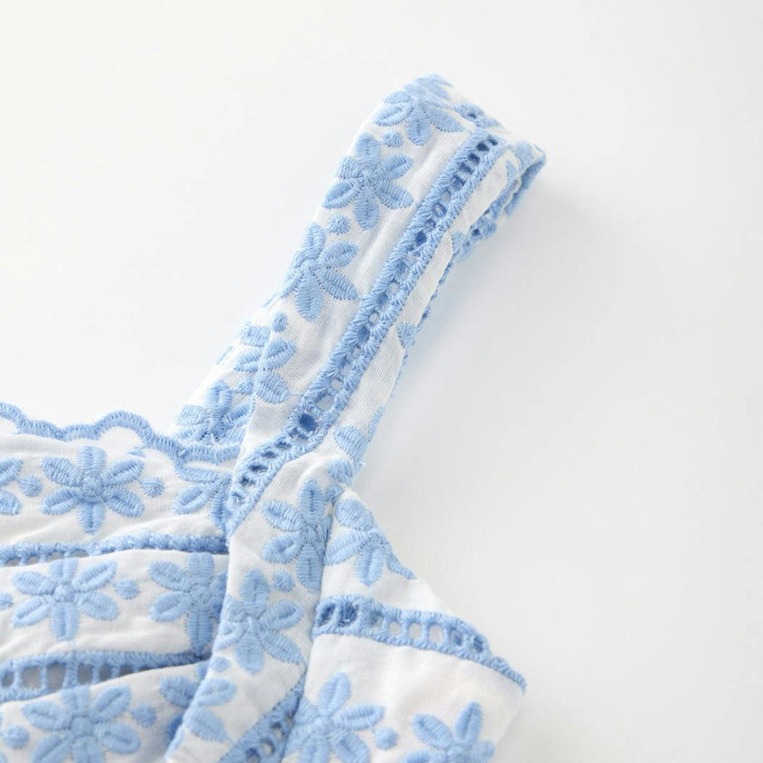 Odessa Frill Embroidered Top
